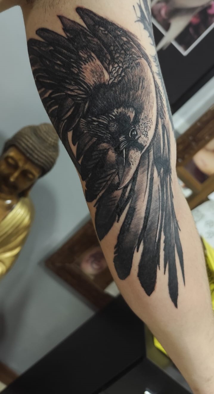 Tatuagem preto e cinza realismo